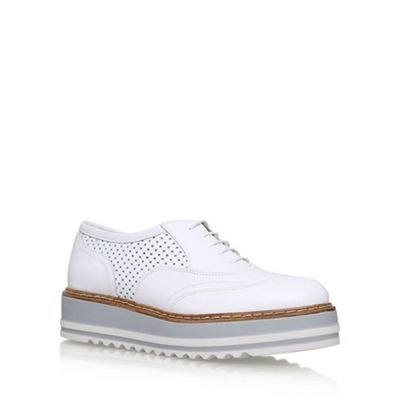 Carvela White 'Lasting' mid heel lace up shoes